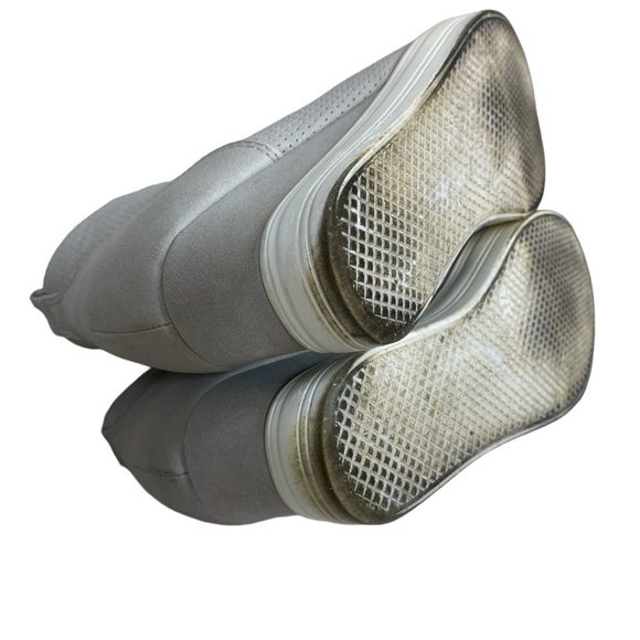 CCOCCI Zoey Wedge Sneaker Light Gray 7.5 Casual Side Zip Ankle Bootie - Picture 13 of 16